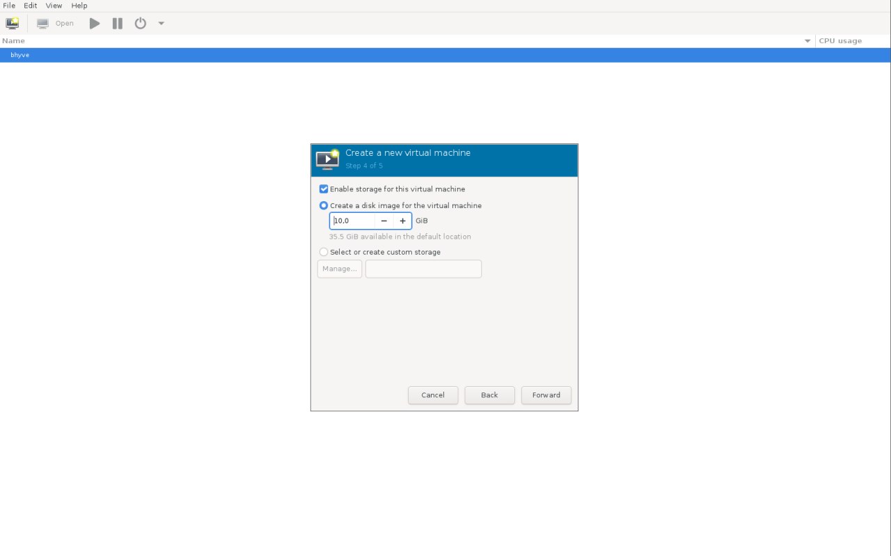VM storage configuration